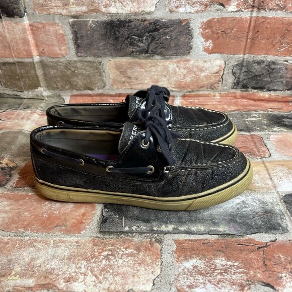 5 for $25🔥Size 8 Black Glitter Sperry Top-Sider Boot Shoes/ Deck Shoes/ … - Picture 5 of 11